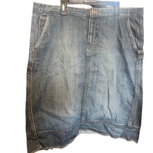 Banana Republic Blue Denim Midi Skirt